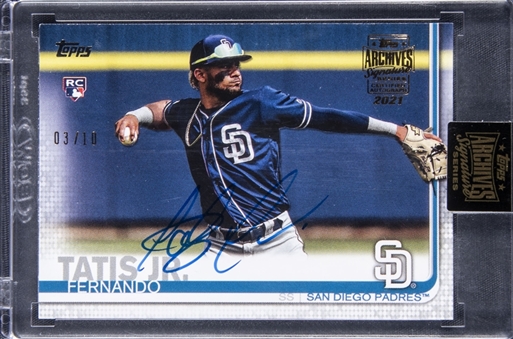 2020 Topps Archives Signature Series 2 #410 2019 Fernando Tatis Jr. Signed Rookie Card (#03/10) - Topps Sealed